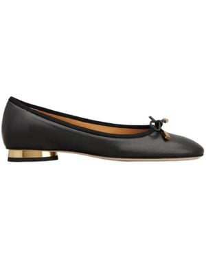 Tod's Round-Toed Ballet Shoes - Black