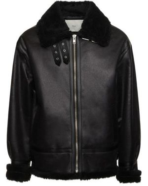 DUNST Loose Fit Shearling Jacket - Black