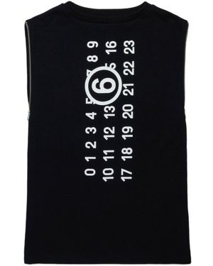 MM6 by Maison Martin Margiela Numbers-Motif Dress - Black