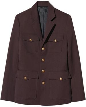 Nili Lotan Single-Breasted Casual Jacket - Brown