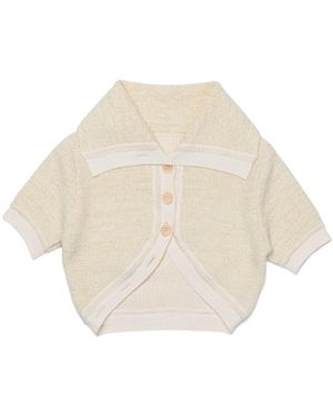 Jacquemus Layered Cropped Top - White