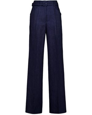 Gabriela Hearst Belted Norman Trousers - Blue