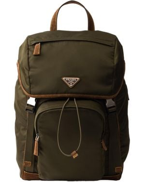 Prada Re-Nylon And Suede Backpack - Black