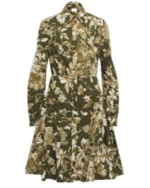 Erdem Apolonia Cotton Shirt Dress - Green