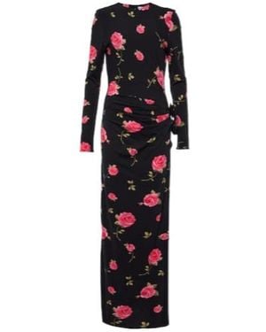Magda Butrym Floral-Appliqué Gathered Maxi Dress - Multicolor