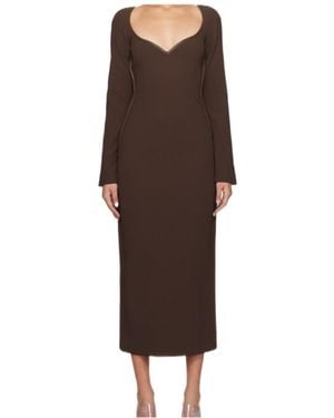 Paris Georgia Basics Long Sleeve Dress - Brown