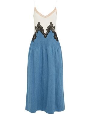Gabriela Hearst Suspender Dress - Blue