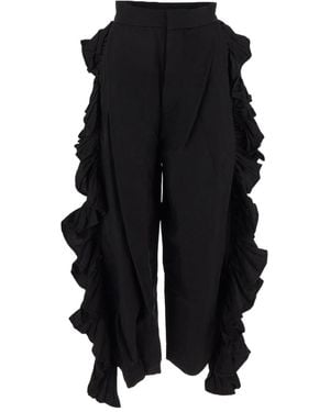 Uma Wang Ruffled Pants - Black