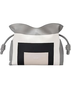 Loewe Medium Nappa Flamenco Shoulder Bag - Gray