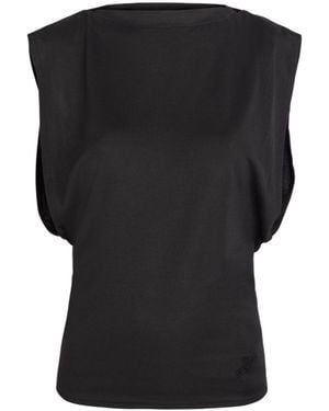 Jacquemus Versatile Shoulder-Padded Slim-Fit Sleeveless T-Shirt - Black