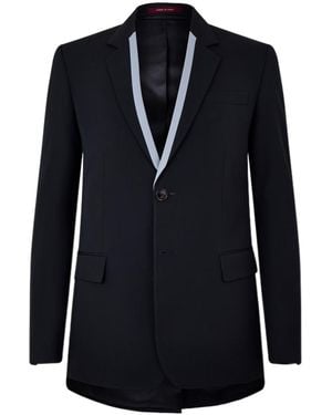 Gucci Single Breasted Contrast Color Blazer - Blue