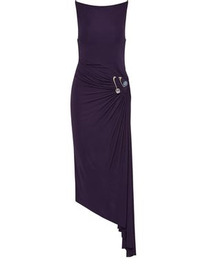 Christopher Esber Spiral Crystal Tank Dress - Purple