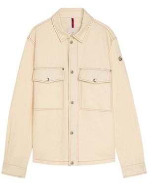 Moncler Linen Texture Outer Shirt - Natural