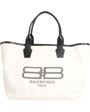 Balenciaga Two-Tone Handbags - White