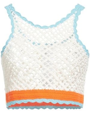 Sportmax Colourful Sleeveless Cropped Top - Grey