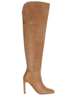 Elisabetta Franchi Suede Boots - Brown
