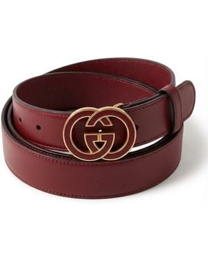 Gucci Interlocking G Buckle Belt - Brown