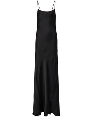 Victoria Beckham Satin Slip Dress - Black