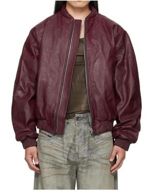 424 Pilot Leather Jacket - Red
