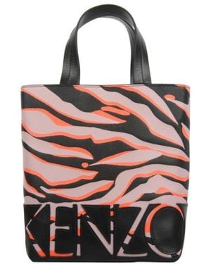 KENZO Logo Printed Handbag - Pink