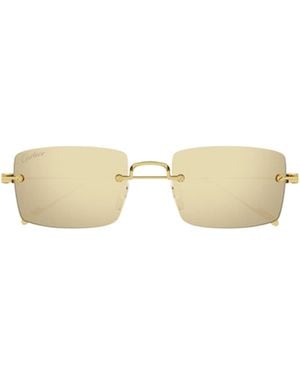 Cartier Frameless Square Sunglasses - Metallic