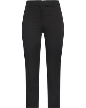 Weekend by Maxmara Solid-Color Straight-Leg Trousers - Black