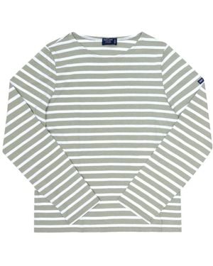 Saint James Striped T-Shirt - Grey