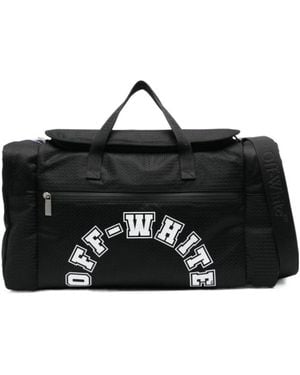 Off-White c/o Virgil Abloh Logo-Print Mesh Holdall - Black