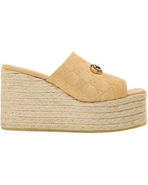 Gucci Wedge Heel High Heels - Natural
