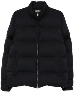 ZEGNA Long-Sleeved Down Jacket - Black