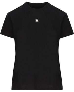 Givenchy 4G Plaque Crewneck T-Shirt - Black