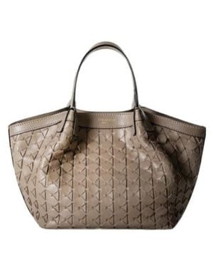 Serapian Mini Secret Mosaico Top Handle Bag - Brown