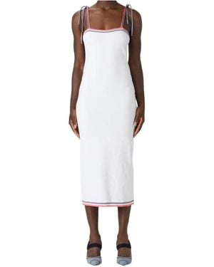 Fendi Classic Print Midi Dress - White