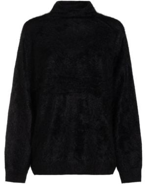 Thom Krom Fuzzy High-Neck Jumper - Black