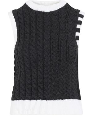 Thom Browne Sleeveless Vest - Black