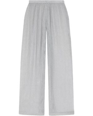 STAUD Ali Knitted Casual Trousers - White