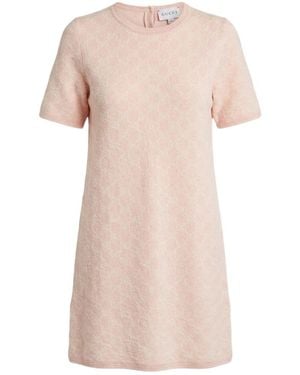 Gucci Children's Gg Wool Jacquard Dress - Pink