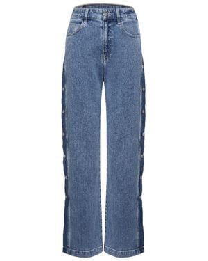 LIU REGALI Baggy Wide-Legged Jeans - Blue