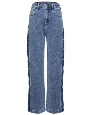 LIU REGALI Baggy Wide-Legged Jeans - Blue