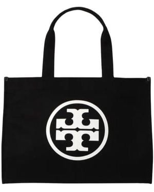 Tory Burch Ella Canvas Tote - Black