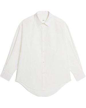 Ami Paris Ami Buttoned Long-Sleeved Shirt - White