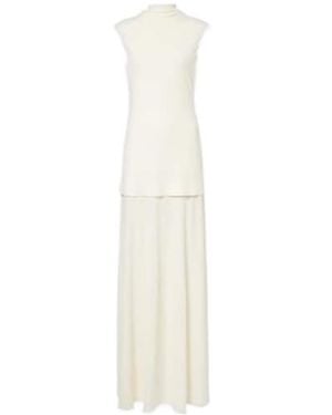 Jil Sander Turtleneck Maxi Dress - White