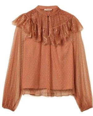 Twinset Tulle Blouse - Brown