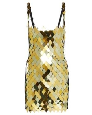 The Attico Rue Embellished Minidress - Metallic
