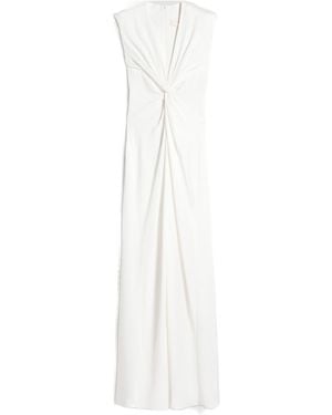Max Mara Envers Satin Draped Dress - White