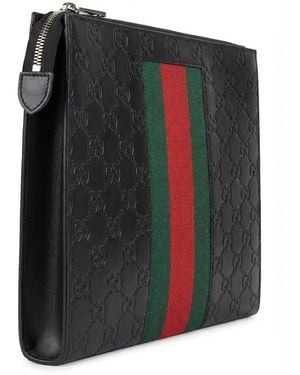 Gucci Signature Web Cosmetic Case - Black