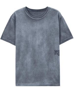 T By Alexander Wang Puff Logo Jersey T-Shirt - Blue