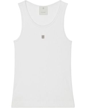 Givenchy 4G Plaque Extra Slim Fit Tank Top - White