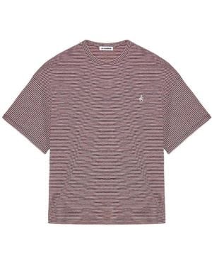 Jil Sander Striped Cotton T-Shirt - Purple