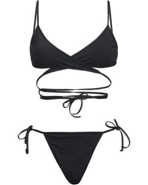 Balenciaga Solid-Colored Stretch Bikini - Black